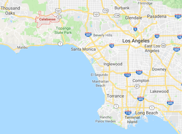 calabasas california on map