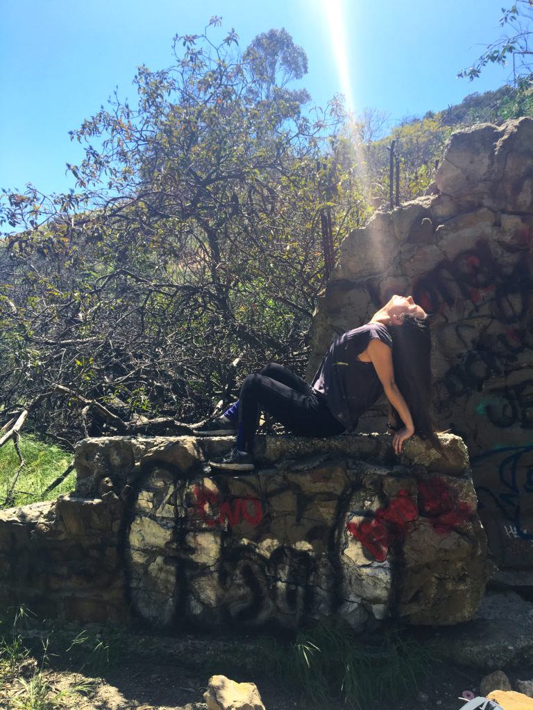 alex posing on runyon ruins