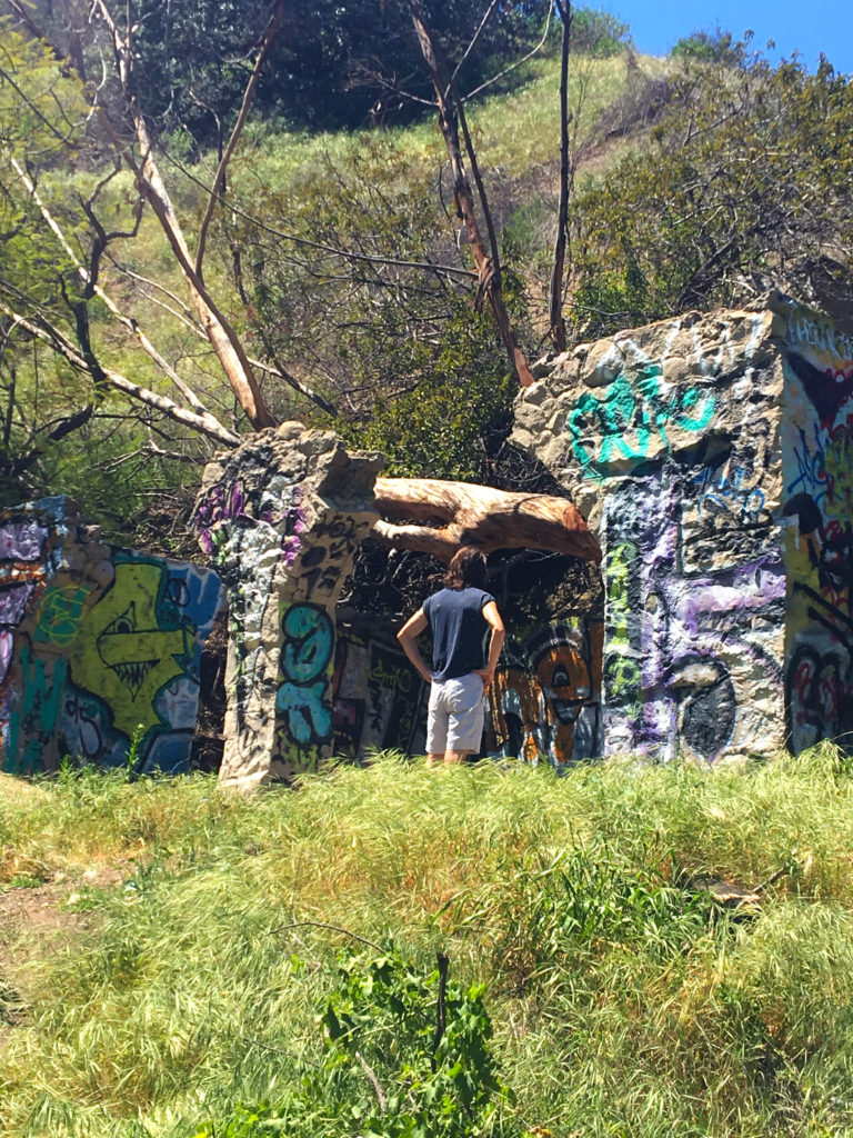 ethan hiked to runyon graffiti ruins