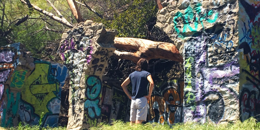 ethan hiked to runyon graffiti ruins