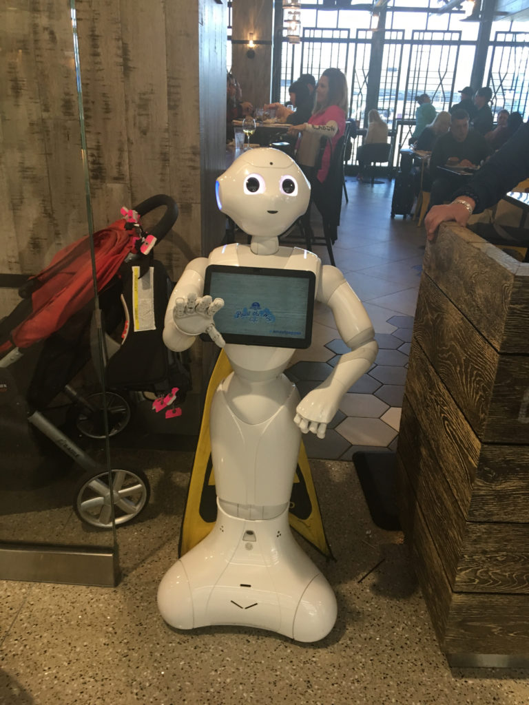 friendly server robot