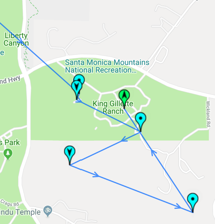 our trail map around king gillette ranch