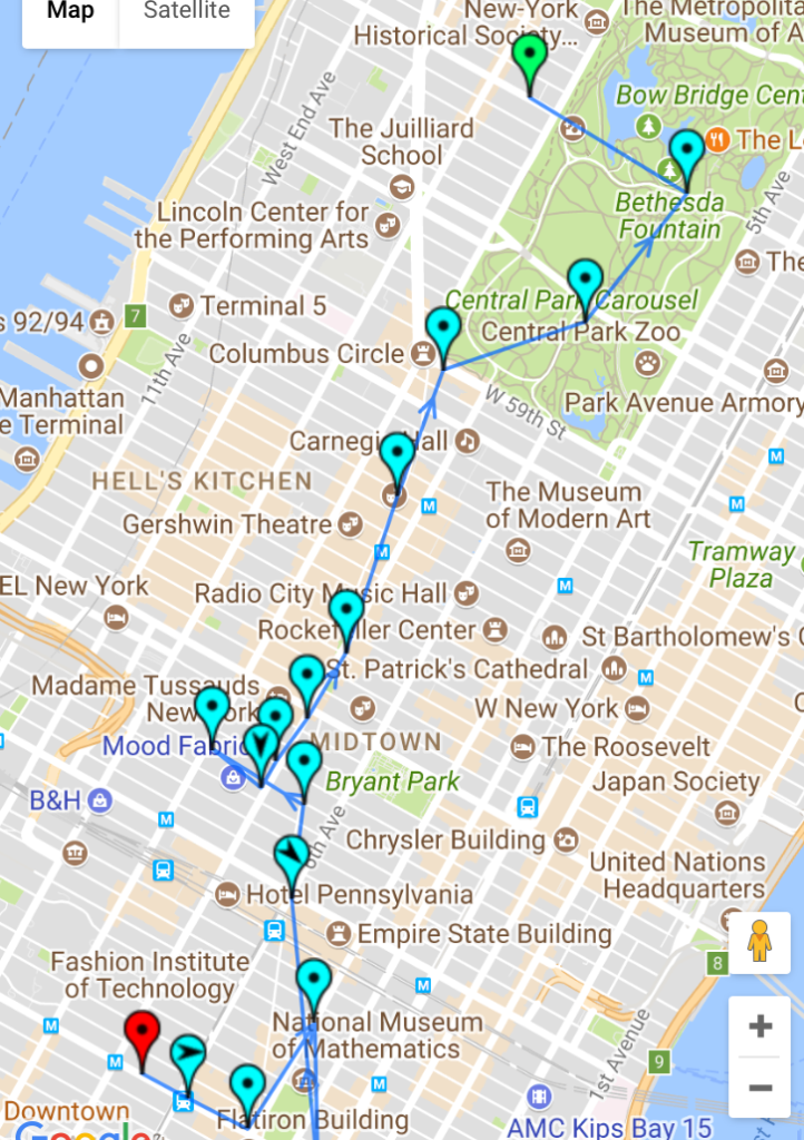 our progress so far map