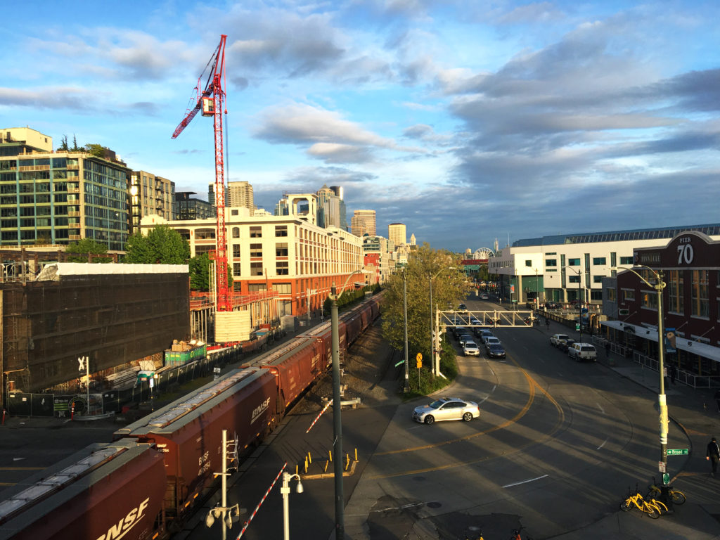 seattle clouds from pier 70