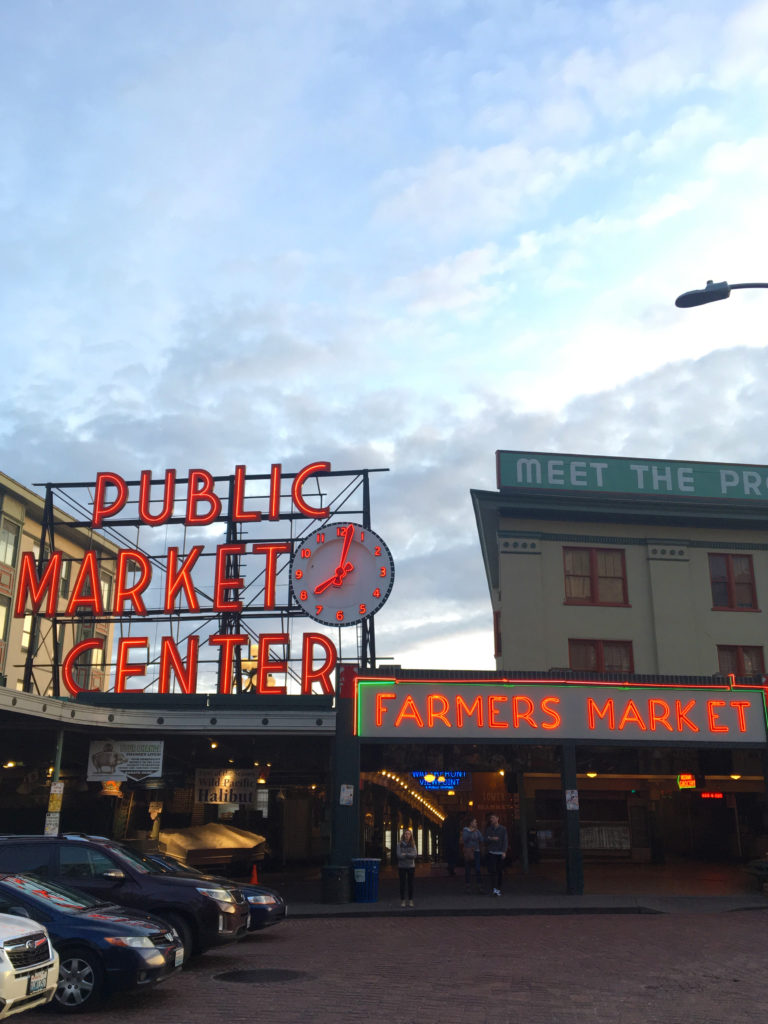 farmers market public market center sign