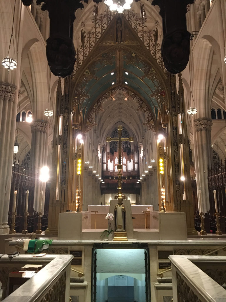 st patricks from the back catacombs basement entrance