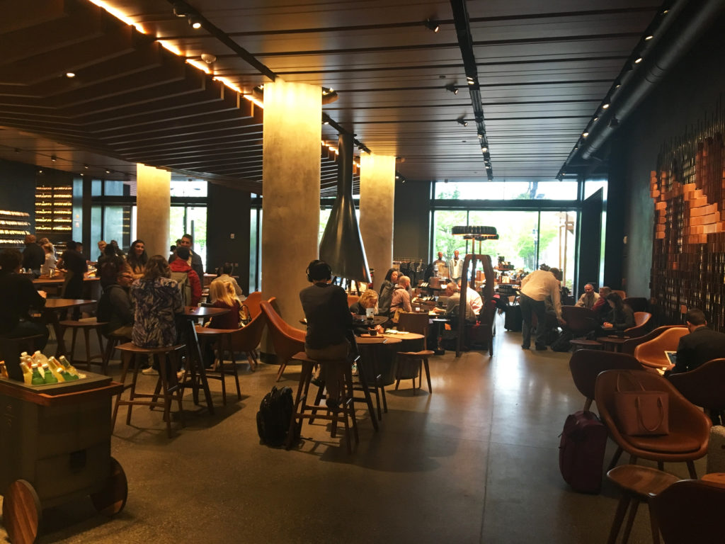 interior of starbucks reserve bar sodo