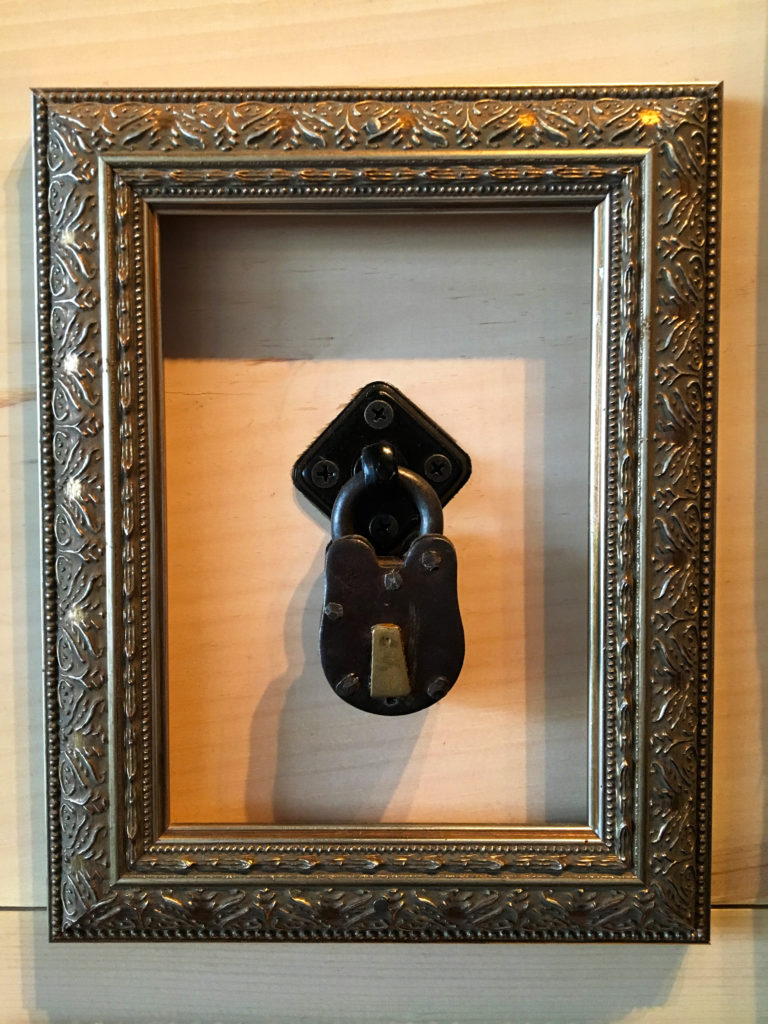 padlock in a frame