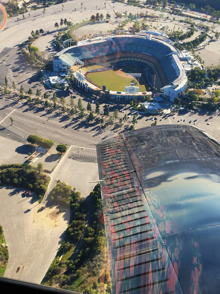 rose bowl baseball stadium downtown from above