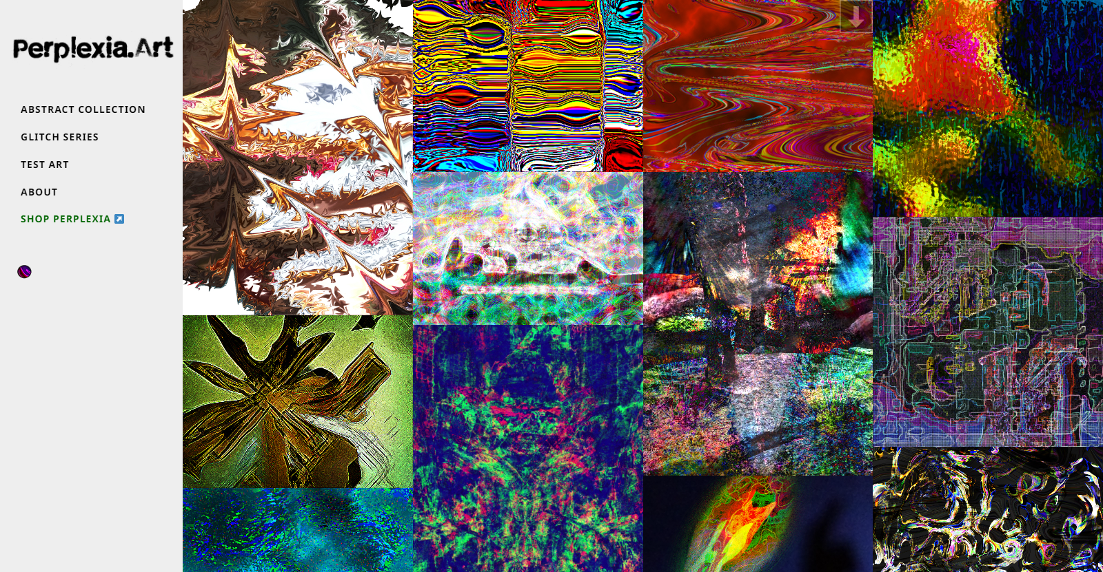 The Perplexia Test Experimental art gallery.