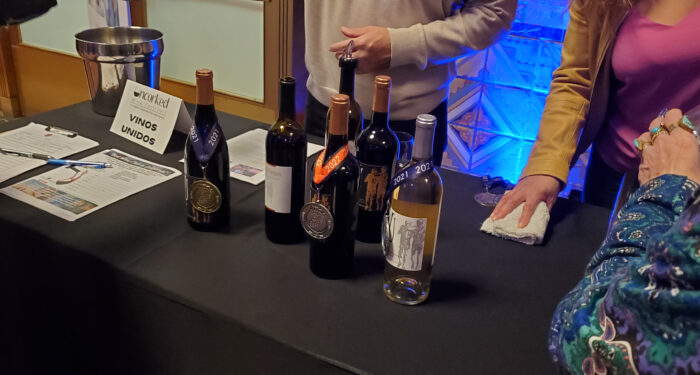 Wine sampling table at Uncorked Union Station LA.