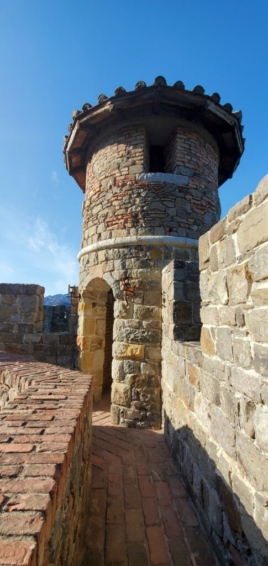 Tower or castle turret of Castello di Amorosa.