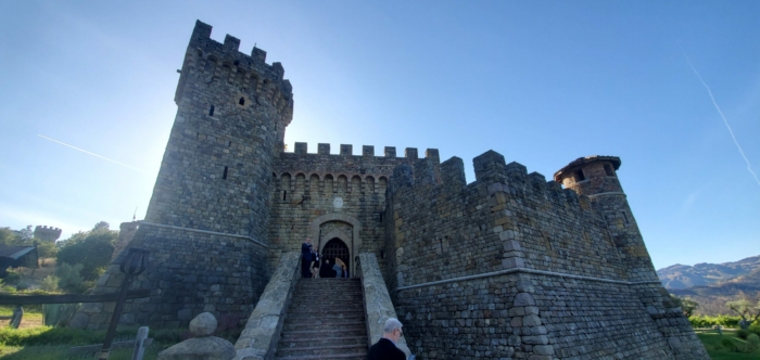 Castello di Amorosa castle exterior front door