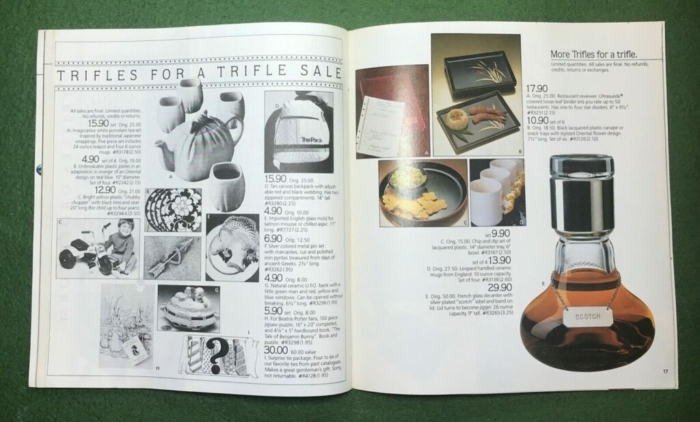 luxury products in a trifles catalog