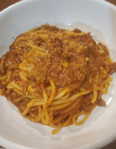 The house ragu with homemade meat sauce at Amante Los Angeles restaurant
