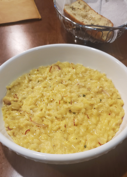 amante risotto milanese with saffron