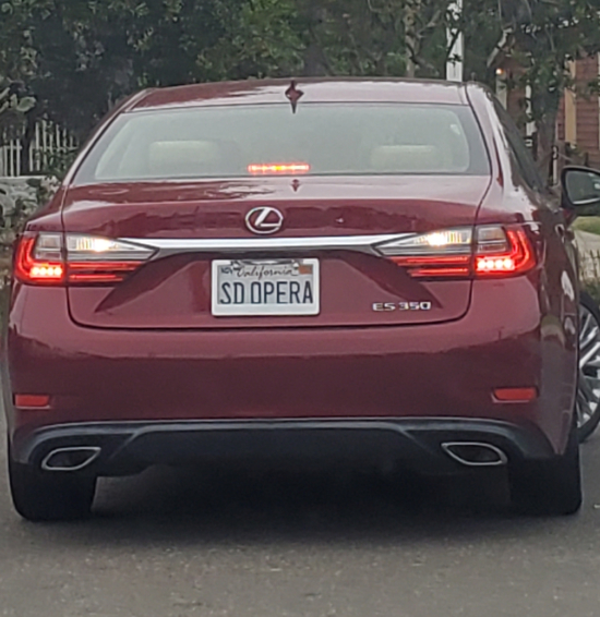 sd opera license plate