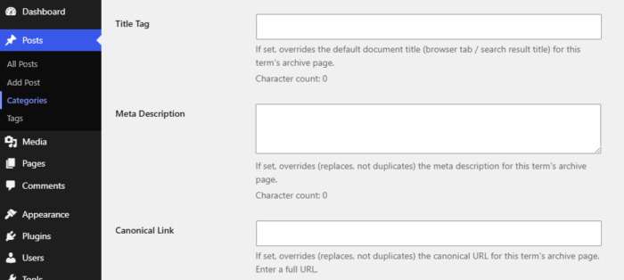 taxonomy seo plugin for wordpress categories and tags screenshot free download